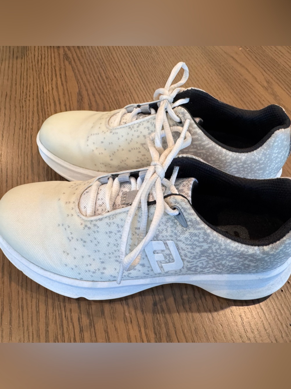 FootJoy Kids White and Gray Athletic Sneakers